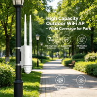 PA+LAN JPWFi Extensor Wifi6 de 2.4G y 5.8GHz 1800Mbps, Repetidor Mesh, Modo Gigabit, 48V POE, Solar, IP65, Punto de Acceso Exterior de Largo Alcance