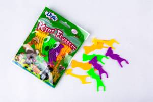 Hilo Dental para Niños con Diseño Divertido, Palillos y Varillas de Hilo Dental con Material PE - 4 Diseños de Animales Divertidos, Cuidado Bucal con Sabores - Product Image 3
