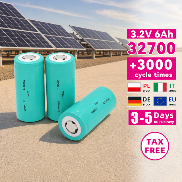32700 3.2V 6000mAh Lifepo4 Cylindrical Lithium Ion Battery Cell for Electric Skateboard Solar Energy Storage 40135 33140 21700