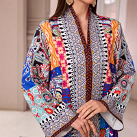 Abaya ample à manches longues en polyester respirant, col en V, avec strass et imprimé patchwork ethnique, robe musulmane