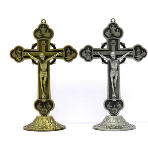 Ornamen Suci Salib Agama Katolik 15*9Cm Patung Yesus Salib Kerajinan Eith Figur Figur Dasar - Product Image 1