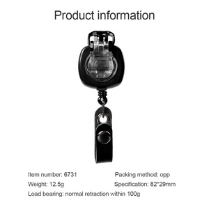 Corda in poliestere con corda elastica DEYIKEY, può ruotare di 360 gradi ed essere fissata con una Clip posteriore, Scroll con Badge identificativo scalabile - Product Image 4