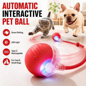 Palla Interattiva Intelligente per <span class=keywords><strong>Gatti</strong></span> con Corda, Ricaricabile USB-C, Rotazione a 360°, Produzione OEM °   Giocattolo Rotante Autonomo per <span class=keywords><strong>Gatti</strong></span> da Interno - Product Image 2