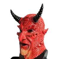 Coffre-fort Non toxique Diablo Belial Casque Réaliste le Seigneur des Mensonges Belial Masque Mal Effrayant Démon Masque Halloween Jeu Maniac Cosplay