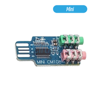 CM108 USB Carte Son Module Pilote Gratuit Adaptateur Audio Externe 3.5mm Casque Microphone Prise pour PC Portable Plug and Play