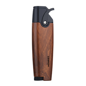 Encendedor de bolsillo JOFI mini, a prueba de viento, recargable con butano, para cigarros y cigarrillos, cuerpo de madera, ideal para regalo. - Product Image 1