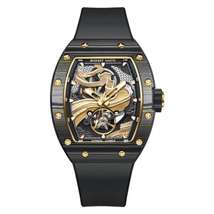 BG9003 <b>Mechanical</b> Movement Wristwatch Carbon Fiber Watchcase Material Luminous Great Wall Dial <b>Watches</b> for Men - Product Image 1