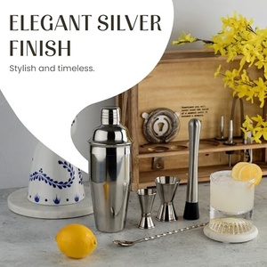 Ensemble de barman personnalisé en acier inoxydable, divers styles, outils de bar, kit de préparation de cocktails, shaker à cocktails 700 ml, écologique - Product Image 2