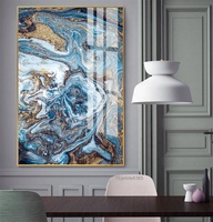 Peinture en résine acrylique murale, avec cadre en aluminium, impression UV HD personnalisée