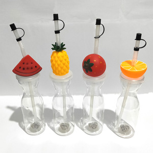 500ml Cartoon Cute Animal LED Light Colored Fruit Juice Bouteille d'eau <span class=keywords><strong>en</strong></span> <span class=keywords><strong>plastique</strong></span> PET Sluch Ice Drink Yard Cup avec couvercle et paille - Product Image 4