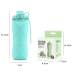 600ml Silicone Collapsible Water Bottle Silicone <b>Bug</b> Silicone Foldable Water Bottles with 20 OZ for Travel - Product Image 6