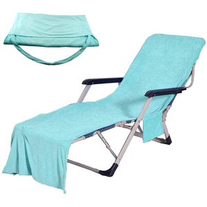 Telo Coprisedia <span class=keywords><strong>da</strong></span> <span class=keywords><strong>Spiaggia</strong></span> Oversize in Spugna di Cotone con Tasche Laterali <span class=keywords><strong>per</strong></span> Piscina e <span class=keywords><strong>Spiaggia</strong></span> - Product Image 1