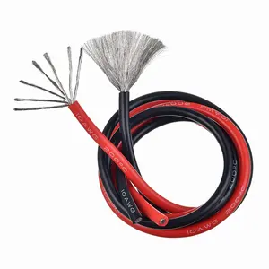 Cable de silicona Awg Cable de silicona Extra suave resistente a altas temperaturas Cable de goma de silicona de cobre estañado súper suave 3-30AWG