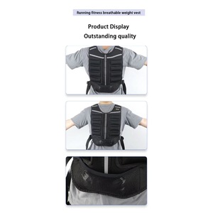 Gilet de fitness réfléchissant lesté avec sac de sable en nylon pour l'entraînement sportif - Product Image 4