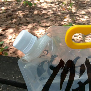 Bolsa transparente de materiales de grado alimenticio, bolsa de pie con caño, bolsa de mano portátil para jugo, agua de coco, bebida líquida - Product Image 3