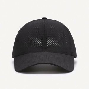 หมวกแก๊ปกีฬาฤดูร้อนขายส่ง สีพื้น ตาข่ายระบายอากาศ 6 แผง กันน้ำ - Product Image 2
