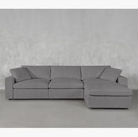 Canapé modulaire en forme de L moderne, canapé modulaire Cloud, ensemble de canapés modulaires, canapé combiné incurvé extensible trois places