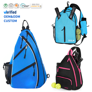 <span class=keywords><strong>Sac</strong></span> à bandoulière pour pickleball bleu, grande capacité, raquettes/balles, dos en maille respirante, Bolso De Hombro, <span class=keywords><strong>sac</strong></span> à bandoulière pour pickleball, <span class=keywords><strong>sac</strong></span> de poitrine pour pickleball - Product Image 2