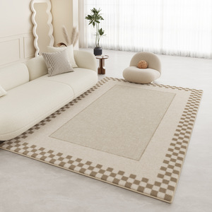 Tapis moderne Jinrui, rectangulaire, crème, à poils longs, antidérapant, pour salon, chambre à coucher, nouveau style 2024 - Product Image 2