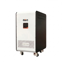 Système de stockage mobile tout-en-un avec onduleur solaire, batterie au lithium LiFePO4 16 kWh, CA empilable, IP20, châssis sur roues pour usage domestique et commercial