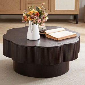 Convertible <b>Oval</b> <b>Coffee</b> <b>Table</b> with Storage Solid Wood Veneered Modern Design Decorative Eco-Friendly for Living Room & Bedroom - Product Image 3
