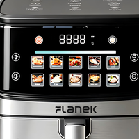 Friteuse à air numérique FLANEK BY-803 à commande tactile, en alliage d'aluminium, sans huile, à économie d'énergie