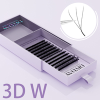 Extensions de cils DIY 5D en forme de W, croisées et volumineuses, pour greffe en salon, 100% PBT écologique pour la beauté