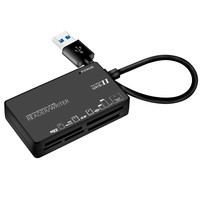 Mini lector de tarjetas de alta velocidad USB C 6 en 1, todo en uno para instalación CF SD M2 TF MS XD Plug and Play, novedad
