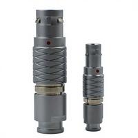 Connecteur circulaire Push-Pull autobloquant FGG Série B 00/0B/1B/2B, bornes multi-contacts en cuivre plaqué or, diamètre 7/9/12/15 mm