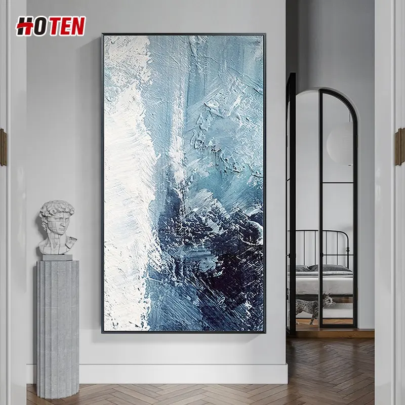 Color code hand-painted abstract oil painting vertical huge decorative painting