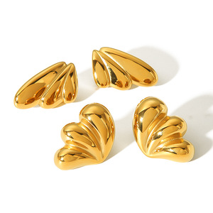 ต่างหูแบบหนีบรูปหยดน้ำ สีทอง สแตนเลส เครื่องประดับแฟชั่นสำหรับงานปาร์ตี้ - Product Image 5