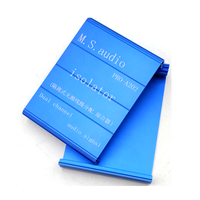 Boîtier en aluminium brossé bleu vif extrudé, type split, pour module de processeur de signal isolateur audio, coque de protection