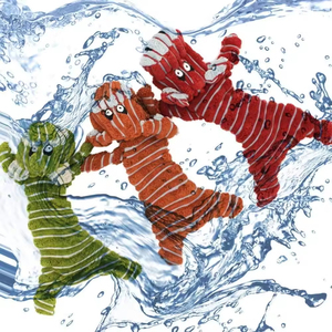 Wholesale Kinghon Brand <b>Cute</b> Durable Plush Pet <b>Doll</b> Squeaky Puppy Interactive Toys Corduroy Lying-Down Pig Dog Bear Chew Toys - Product Image 2