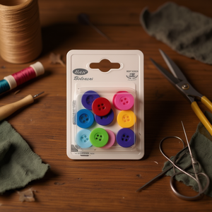 Bottoni colorati ILAN 20 mm 12 pezzi per cucito e artigianato - Product Image 3