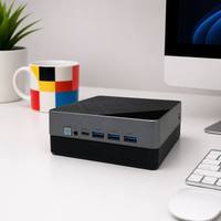Mini PC I3-4030U 2C4T con Ahorro de Energía, 2*DDR3 16GB RAM, NVMe PCIe 4.0 SSD, 2*Puertos de Pantalla HD, Wi-Fi 6, Tarjeta Gráfica Integrada