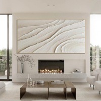 Peinture décorative sur toile Wabi-Sabi, minimaliste, encadrée, abstraite, texturée 3D, faite à la main à l'huile, pour décoration de salon, effet soleil.