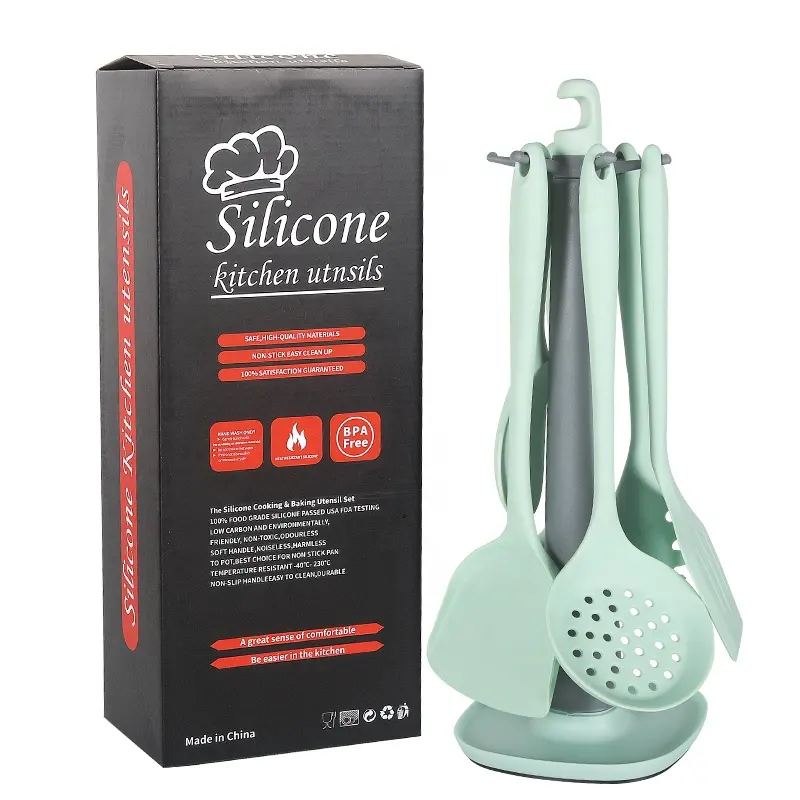 Silicone Spatula không dính đồ nấu nướng gia đình nấu ăn Silicone Spatula Set chịu nhiệt súp muỗng đồ dùng nhà bếp