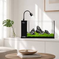 Aquarium de bureau 50 cm, directement de l'usine OEM, avec filtre latéral intégré et éclairage LED zoomable pour paysages personnalisés – Vente en gros