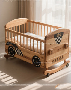 Culla <span class=keywords><strong>di</strong></span> lusso, in legno, creativo, personalizzato, tema auto artistiche, auto sportive <span class=keywords><strong>lettino</strong></span>, design personalizzato per baby room a tema - Product Image 2