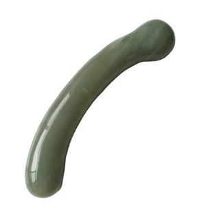 Huiyingクリスタルディルド手彫りの巨大なクリスタルグリーンアベンチュリンジェイドペニス女性のためのセクシーなおもちゃを癒すためのセクシーなおもちゃ - Product Image 1