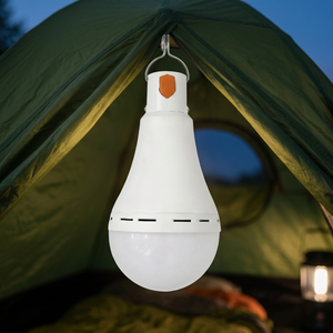 Bombilla LED USB Recargable DC5V-6V 12W Diámetro 80mm Carcasa Blanca Material PP Batería de 600mAh con Gancho Chips SMD2835 - Product Image 5
