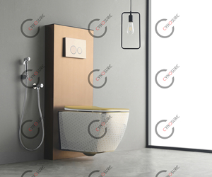 WC suspendu mural en céramique sans bride, de luxe haut de gamme pour salle de bain - Product Image 5