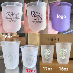 Vasos de Plástico para Estadios, Estilo Americano, Ecológicos, de 12oz/16oz, con Logotipo y Color Personalizados, Material PP Esmerilado, Embalaje Personalizado - Product Image 2