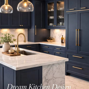 Mueble de Cocina Modular Moderno <span class=keywords><strong>Azul</strong></span> con Soporte de Pared y 1 <span class=keywords><strong>A</strong></span>ño de Garantí<span class=keywords><strong>a</strong></span> - Product Image 1
