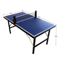 Table de tennis de table d'intérieur pliable en acier C-TOP ZT-009A avec filet, design portable
