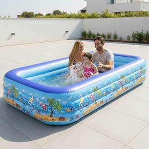 Vente directe d'usine et piscine gonflable en PVC de haute qualité à fond à bulles pour enfants et adultes, piscine pour la baignade - Product Image 2