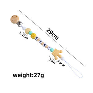 Chupete de silicona rosa <span class=keywords><strong>con</strong></span> <span class=keywords><strong>nombre</strong></span> personalizado para bebé, cuentas de ganchillo, corona de silicona, soporte de cadena para chupete, regalo para Baby Shower, 1 ud. - Product Image 5