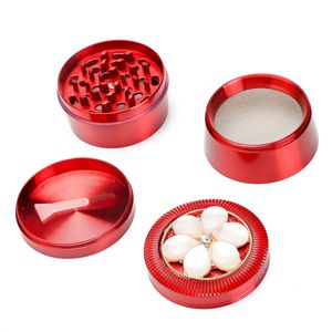 เครื่องบดสมุนไพรแบบขายส่ง บดใบยาสูบและเครื่องเทศ 4 ส่วน ทำจากโลหะผสมสังกะสี ประดับด้วยคริสตัลลายสัตว์ อุปกรณ์เสริมสำหรับการสูบบุหรี่ - Product Image 3