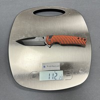 Couteau pliant D2 avec manche en G10 bleu orange rayé, pivot à roulement à billes, couteau de poche EDC, pointe Tanto, couteau de survie Bushcraft