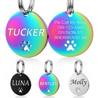 Acier inoxydable Géométrique Miroir Poli Nom Gravé Collier Bracelet Pendentifs DIY Triangle Pentagone Hexagone Cercle Dog Tags